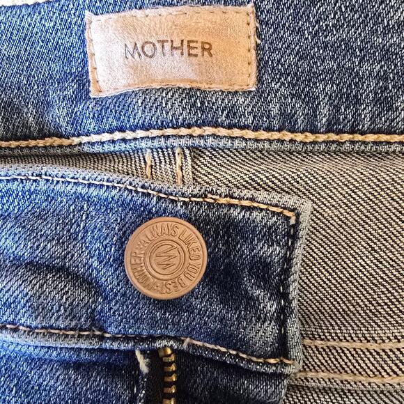 MOTHER The Mid Rise Dazzler Ankle Fray Jean Riding The Cliffside - Picture 5 of 11